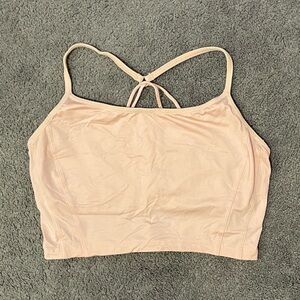 Athleta Light Pink Strappy Sports Bra